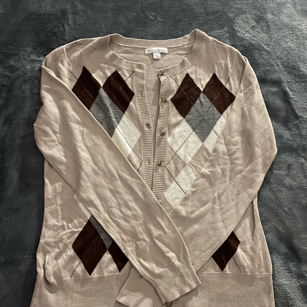 New york and company argyle cardigan